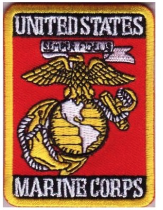 Marine Corps Red EGA Rectangle Patch